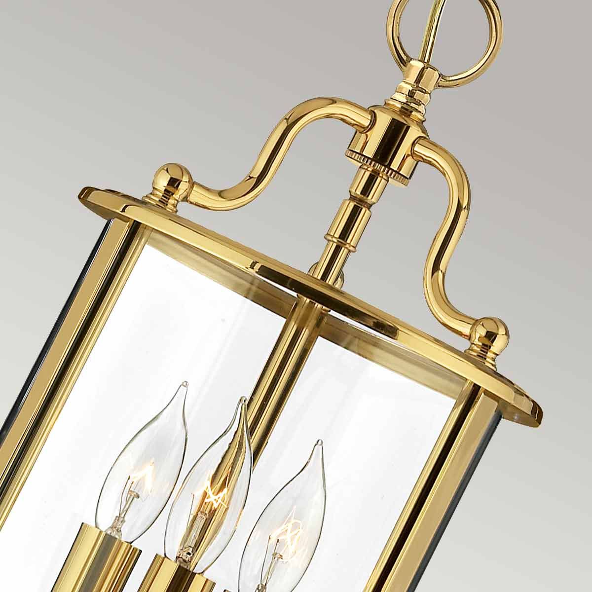 Gentry 3 Light Small Pendant Polished Brass - HK-GENTRY-P-S-PB