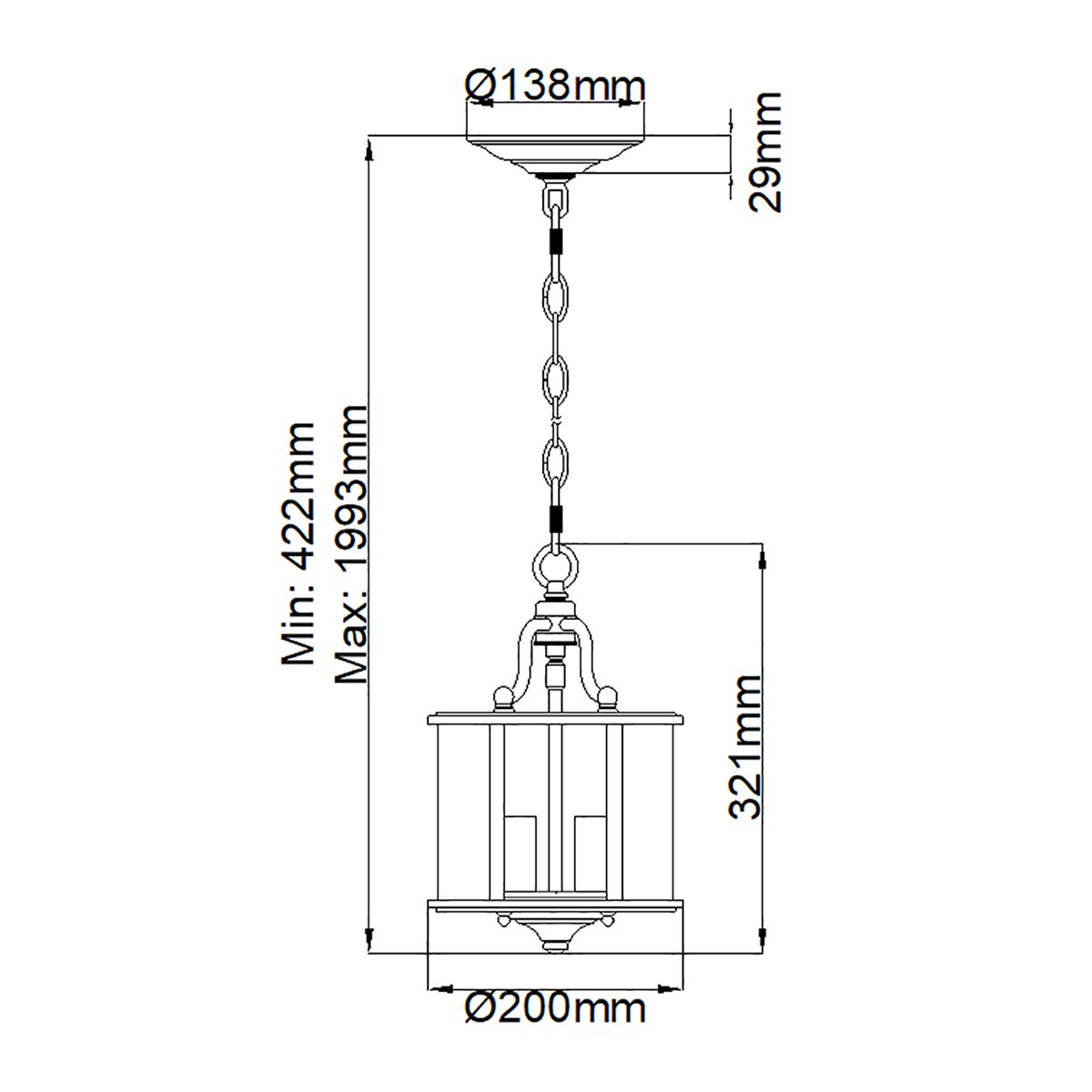 Gentry 3 Light Small Pendant Polished Brass - HK-GENTRY-P-S-PB