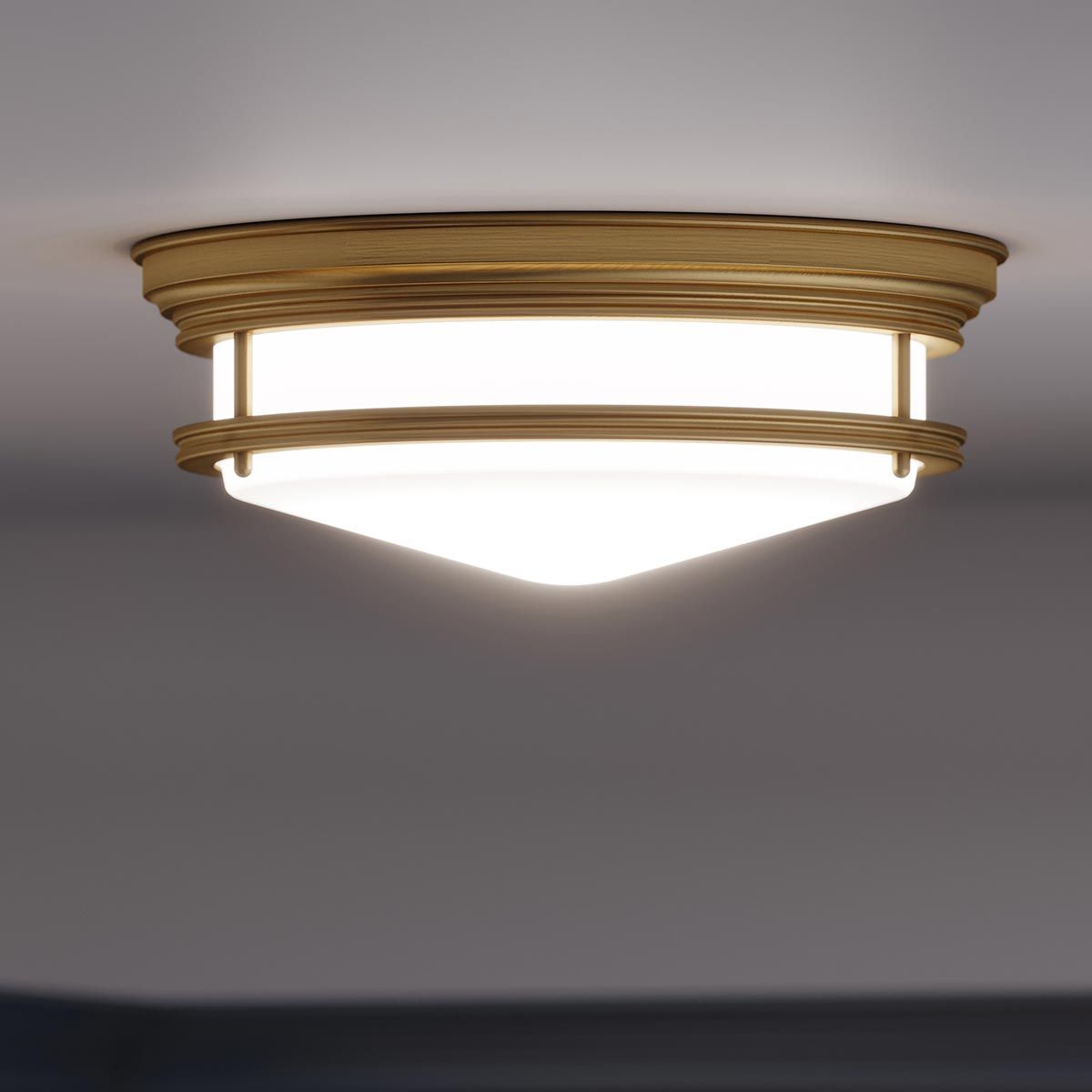 Hadley 3 Light Flush Mount Light Brushed Bronze - HK-HADLEY-F-BR