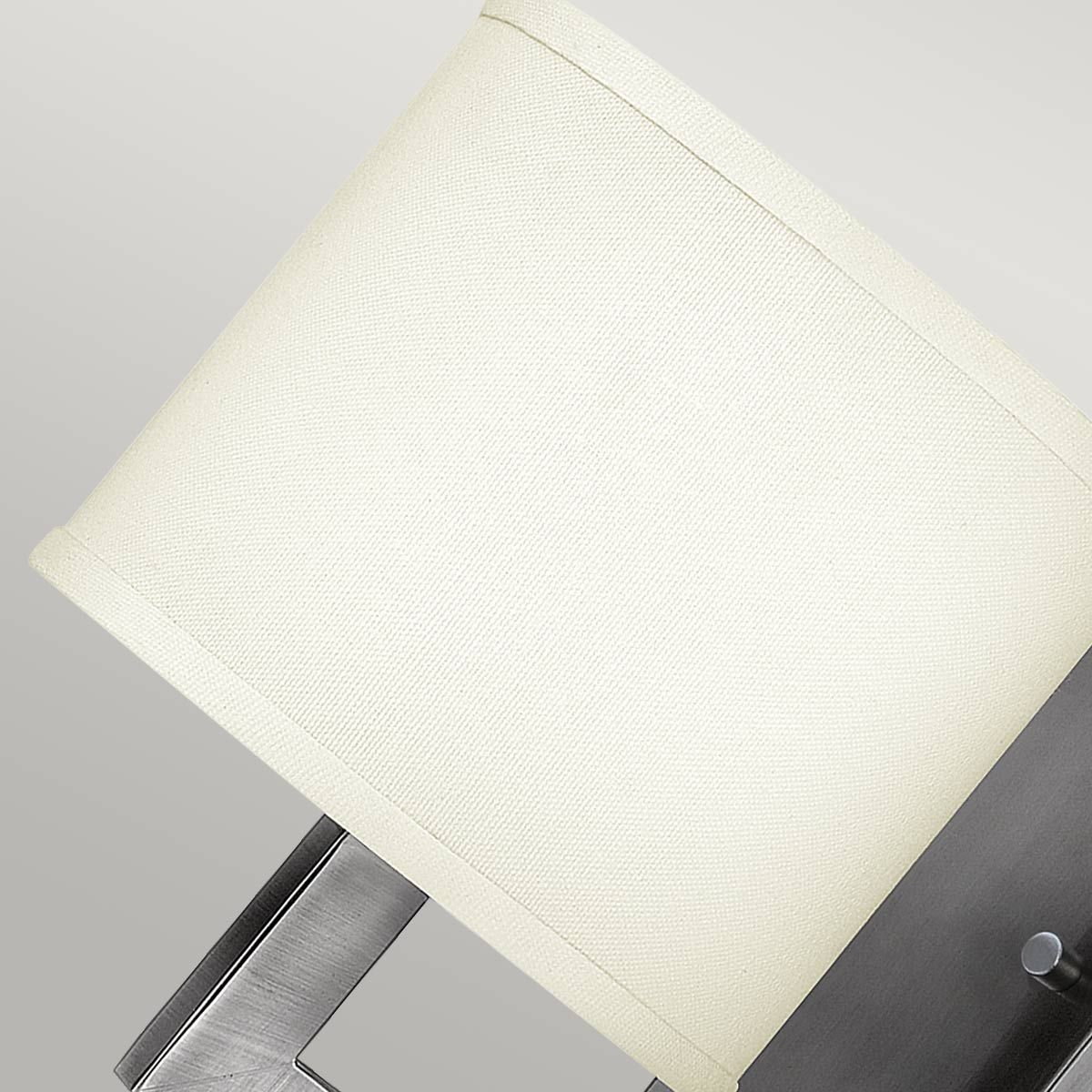 Hampton 1 Light Wall Light Antique Nickel & Ivory Shade - HK-HAMPTON1