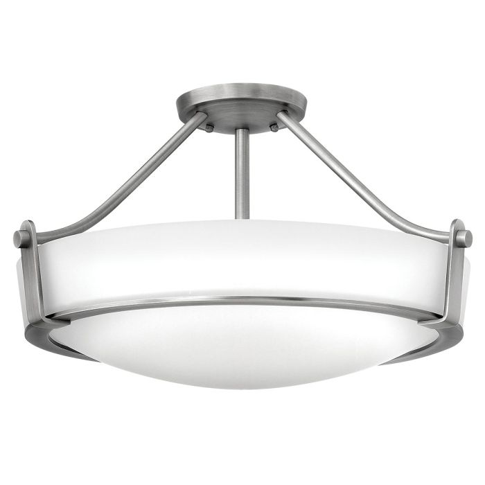 Hathaway 3 Light Medium Semi-Flush Mount Light Antique Nickel - HK-HATHAWAY-SFMN