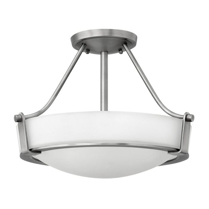 Hathaway 2 Light Small Semi-Flush Mount Light Antique Nickel - HK-HATHAWAY-SFSN