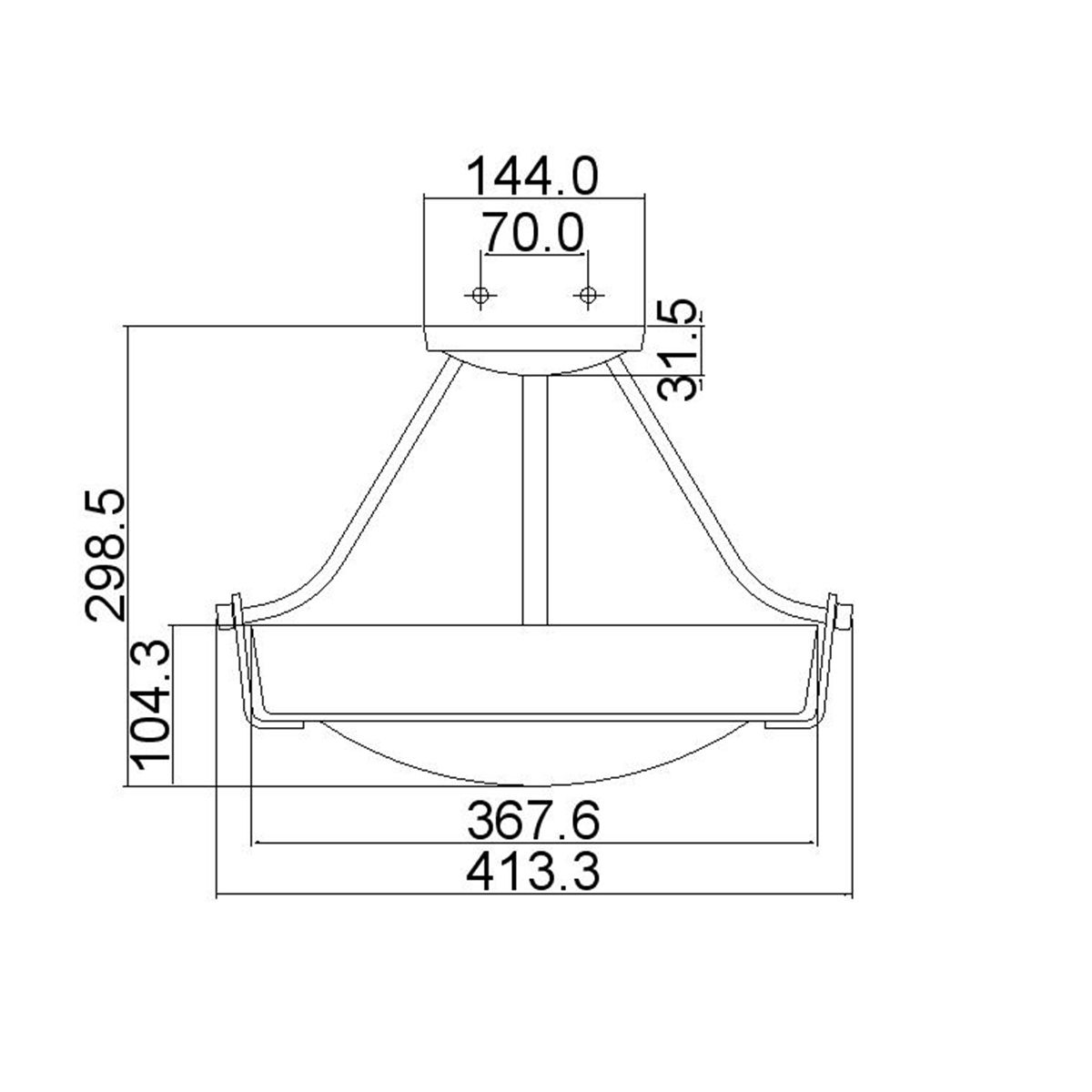 Hathaway 2 Light Small Semi-Flush Mount Light Antique Nickel - HK-HATHAWAY-SFSN