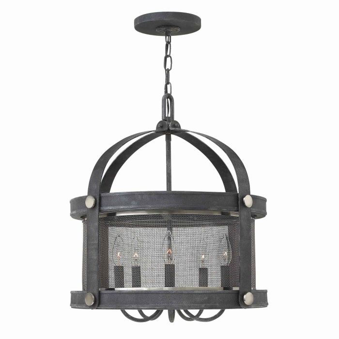 Holden 5 Light Chandelier Aged Zinc - HK-HOLDEN5-DZ