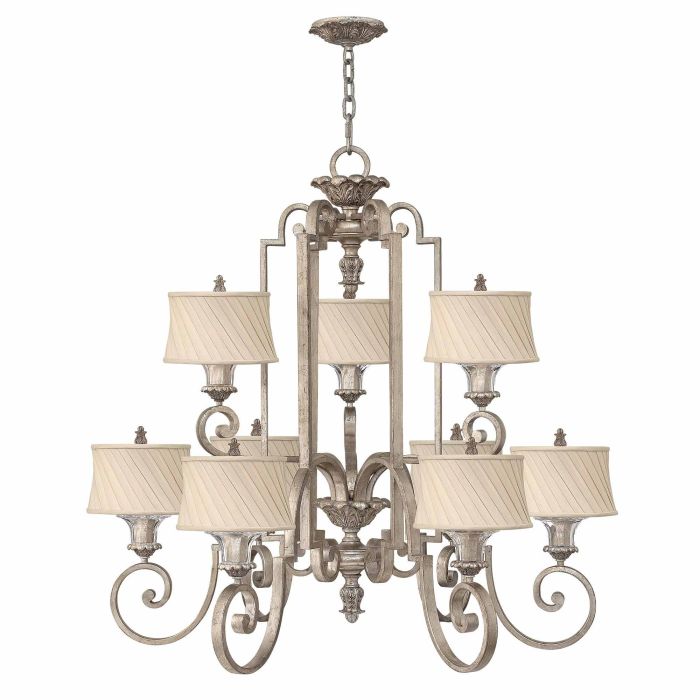 Kingsley 9 Light Chandelier Silver Leaf - HK-KINGSLEY9