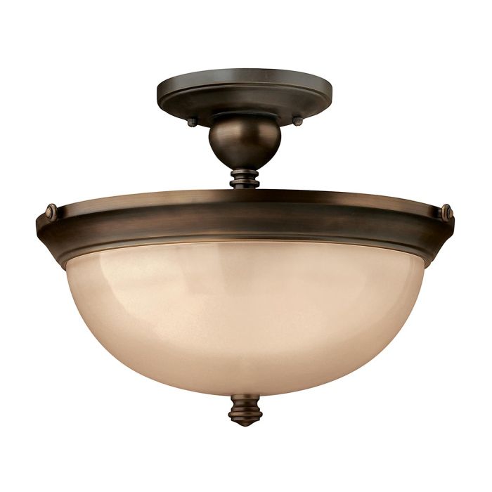 Mayflower 3 Light Semi Flush Mount Light Olde Bronze - HK-MAYFLOWER-SF