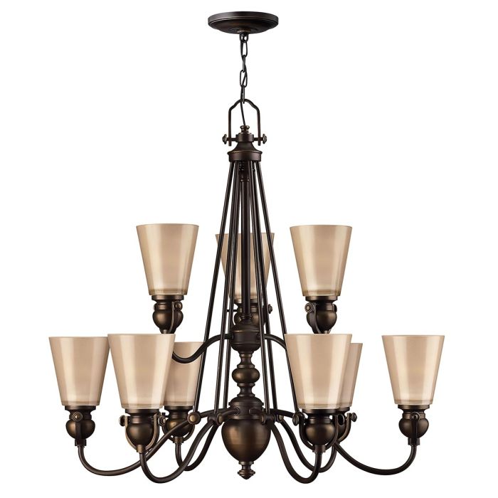 Mayflower 9 Light Chandelier Olde Bronze - HK-MAYFLOWER9