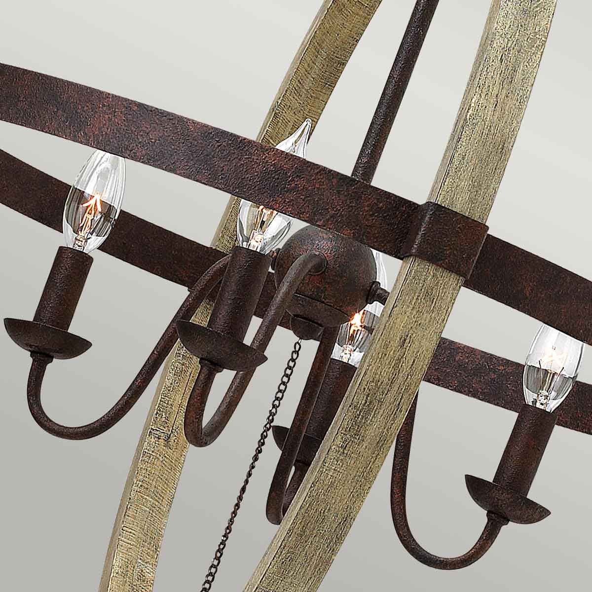 Middlefield 4 Light Chandelier Iron Rust - HK-MIDDLEFIELDP4