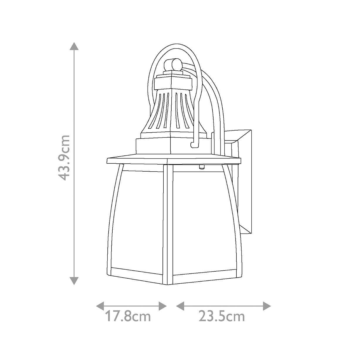 Montauk 2 Light Small Wall Lantern Sienna - HK-MONTAUK-M