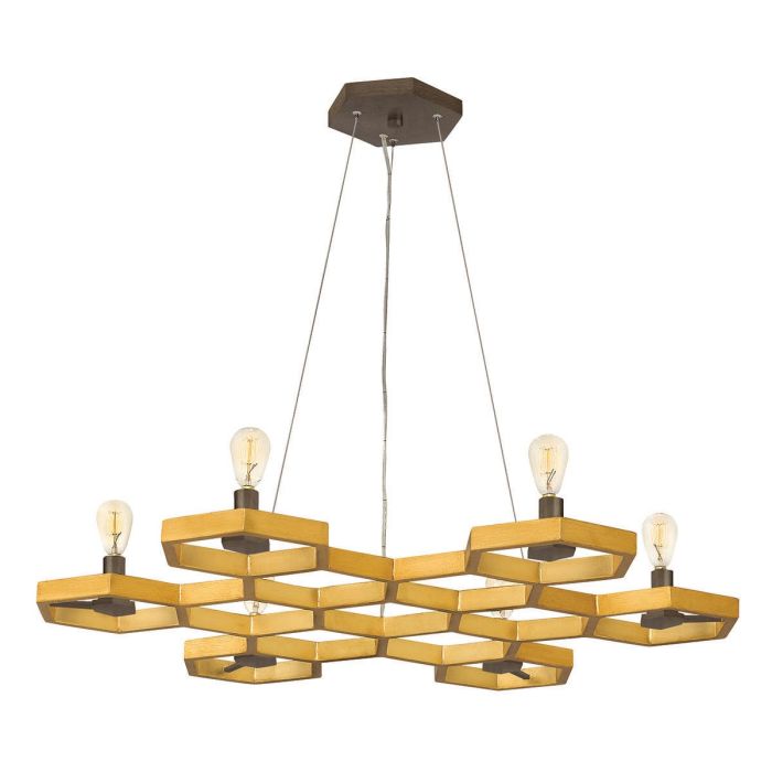 Moxie 6 Light Chandelier Sunset Gold - HK-MOXIE6-C-SSG