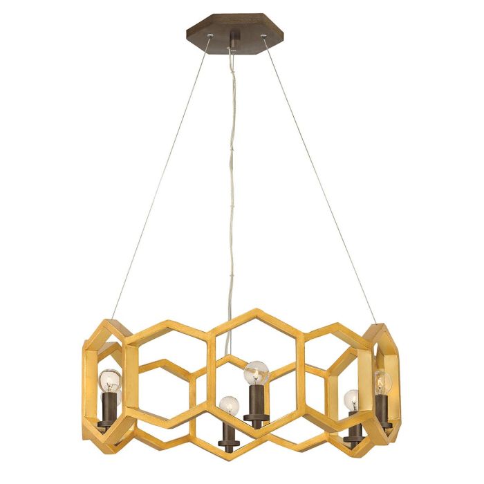 Moxie 6 Light Pendant Sunset Gold - HK-MOXIE6-P-SSG