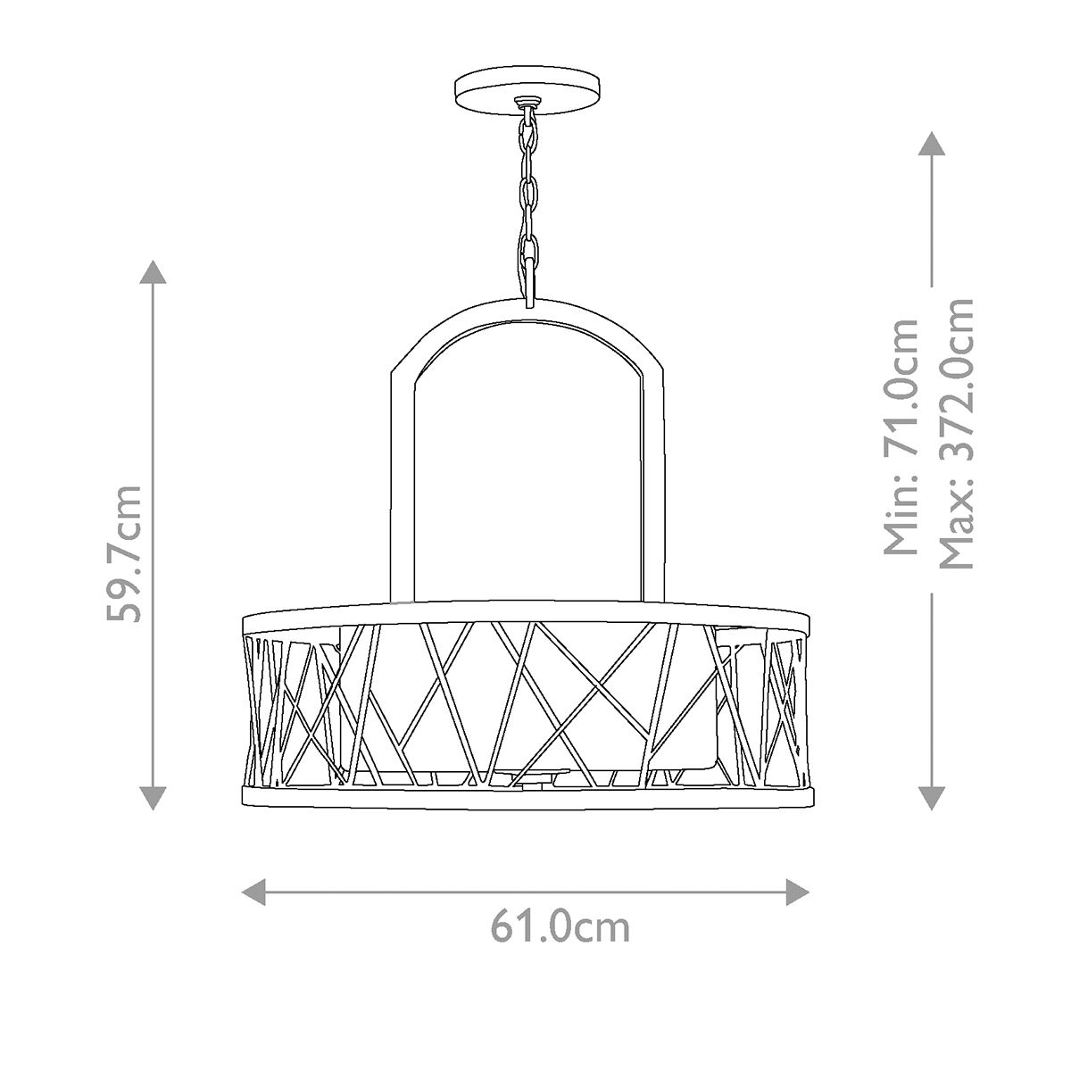 Nest 3 Light Pendant Chandelier Silver Leaf - HK-NEST-P-B-SL