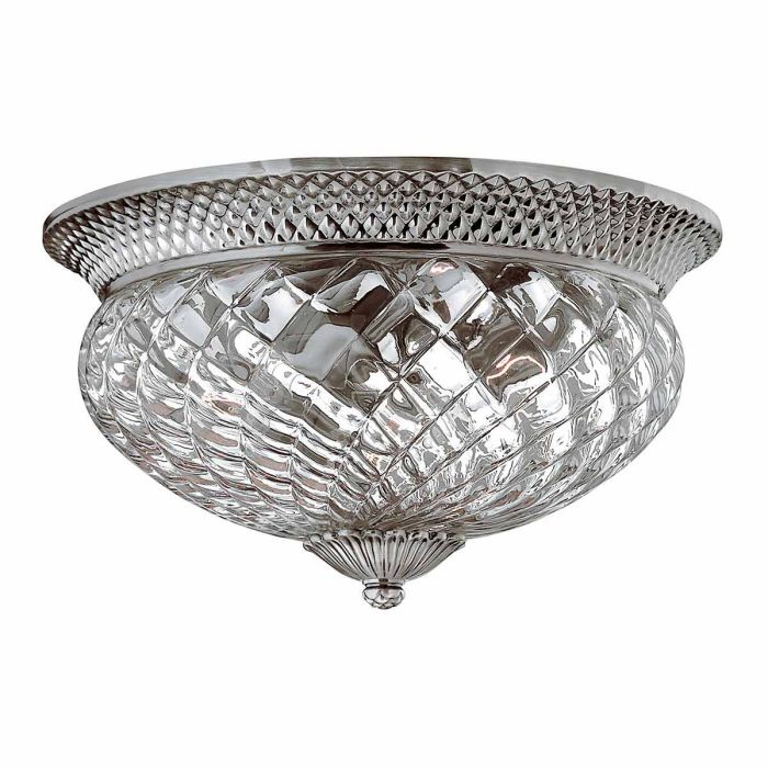 Plantation 3 Flush Mount Light Polished Antique Nickel - HK-PLANT-F-L-PL