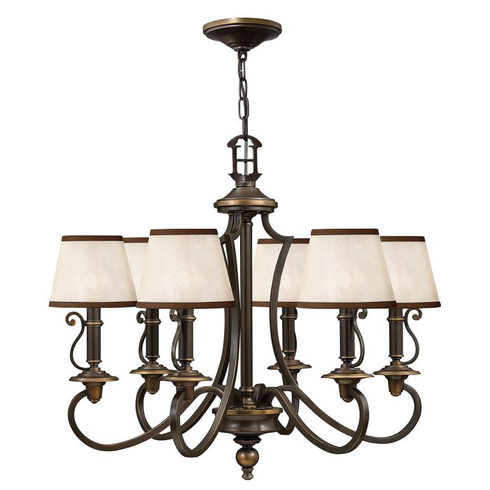 Plymouth 6 Light Chandelier Olde Bronze - HK-PLYMOUTH6