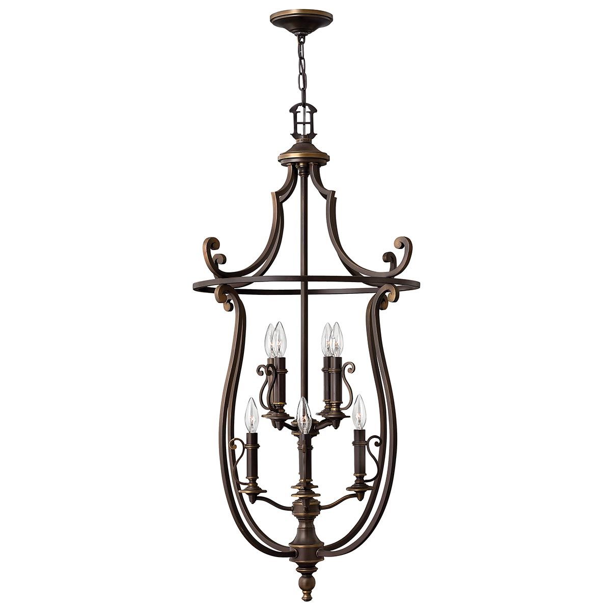 Plymouth 8 Light Chandelier Olde Bronze - HK-PLYMOUTH8-P