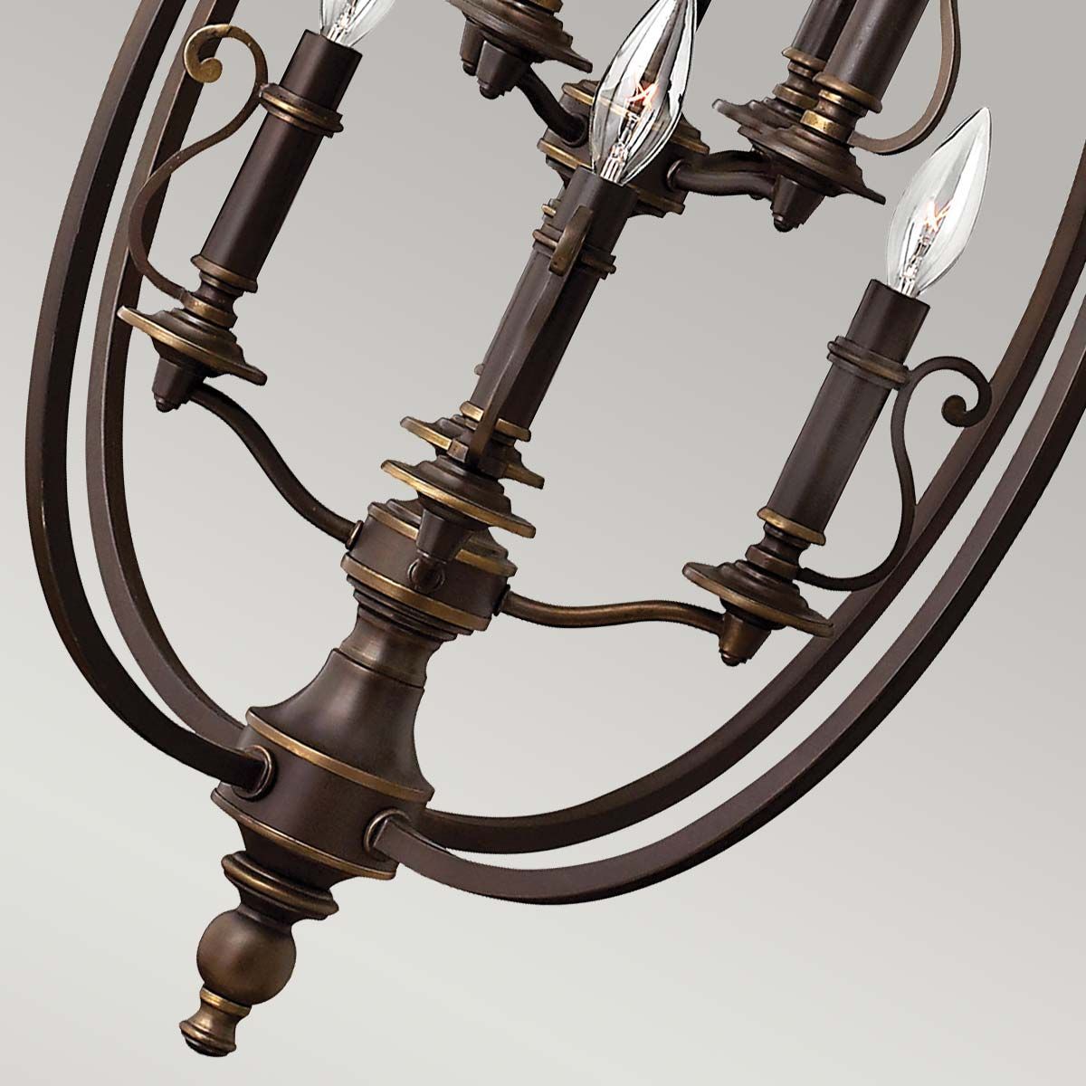 Plymouth 8 Light Chandelier Olde Bronze - HK-PLYMOUTH8-P