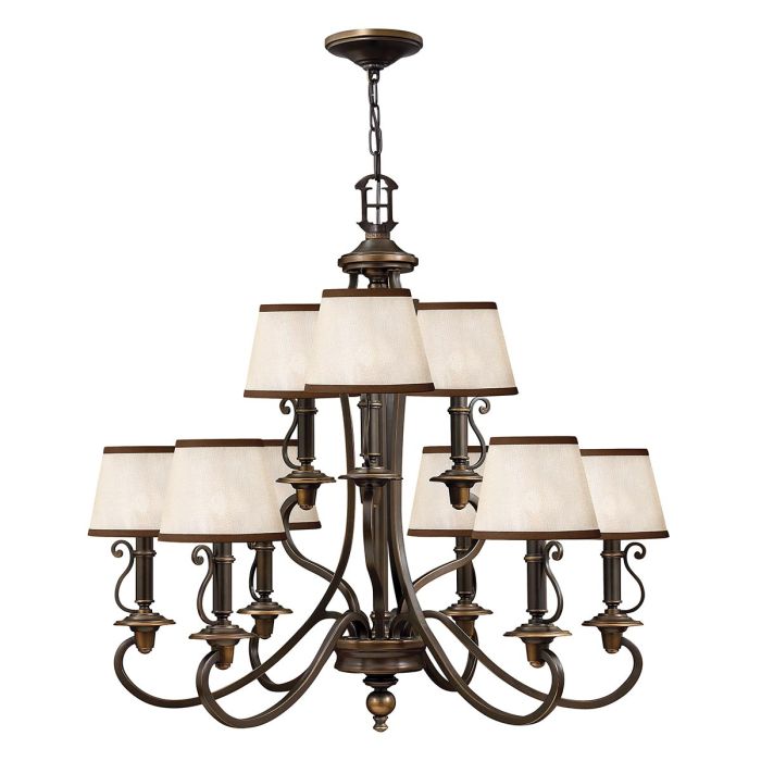 Plymouth 9 Light Chandelier Olde Bronze - HK-PLYMOUTH9