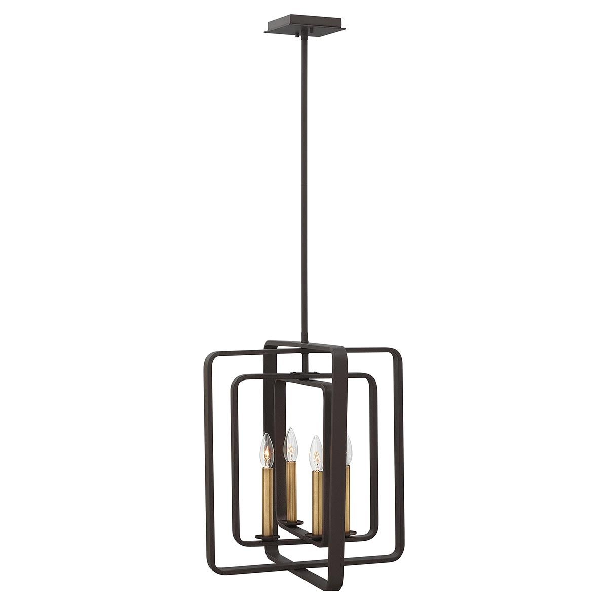 Quentin 4 Light Tall Pendant Chandelier Buckeye Bronze - HK-QUENTIN-4P-B