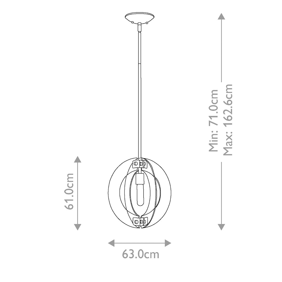 Solstice 1 Light Mini Pendant Polished Chrome - HK-SOLSTICE-MP