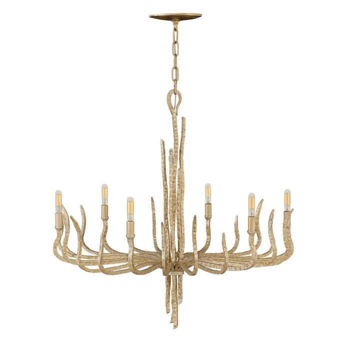 Spyre 6 Light Chandelier Champagne Gold - HK-SPYRE6C-CPG