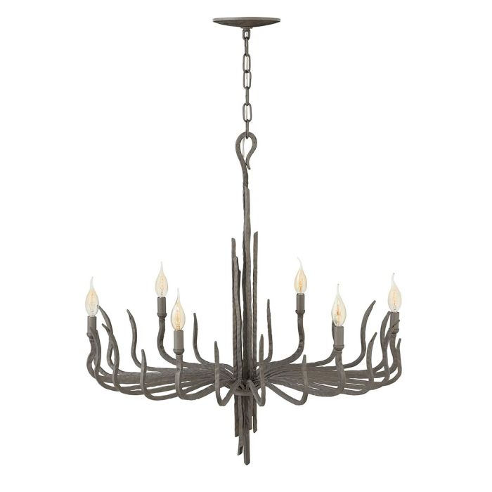 Spyre 6 Light Chandelier Metallic Matte Bronze - HK-SPYRE6C-MMB