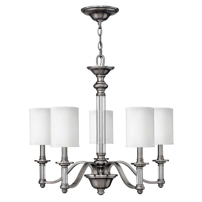 Sussex 5 Light Chandelier Brushed Nickel - HK-SUSSEX5