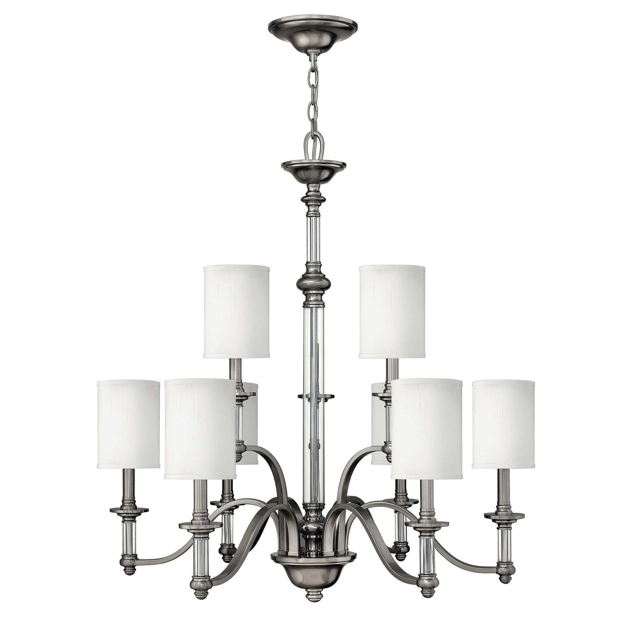 Sussex 9 Light Chandelier Brushed Nickel - HK-SUSSEX9