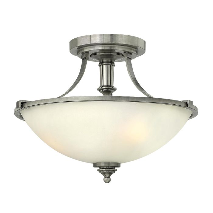 Truman 3 Light Semi-Flush Mount Light Antique Nickel - HK-TRUMAN-SF