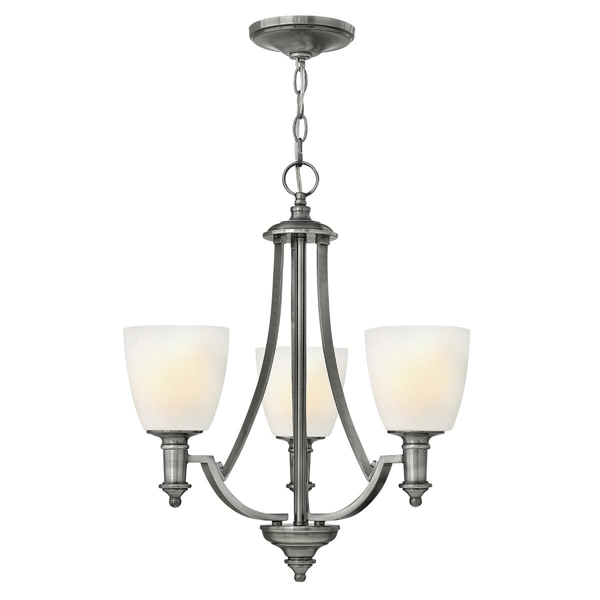 Truman 3 Light Chandelier Antique Nickel - HK-TRUMAN3