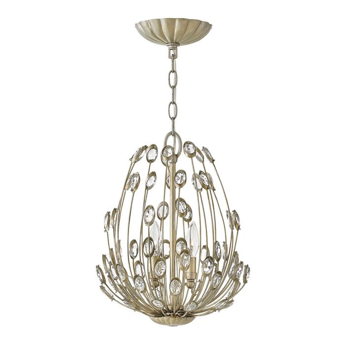 Tulah 3 Light Pendant Silver Leaf - HK-TULAH-3P