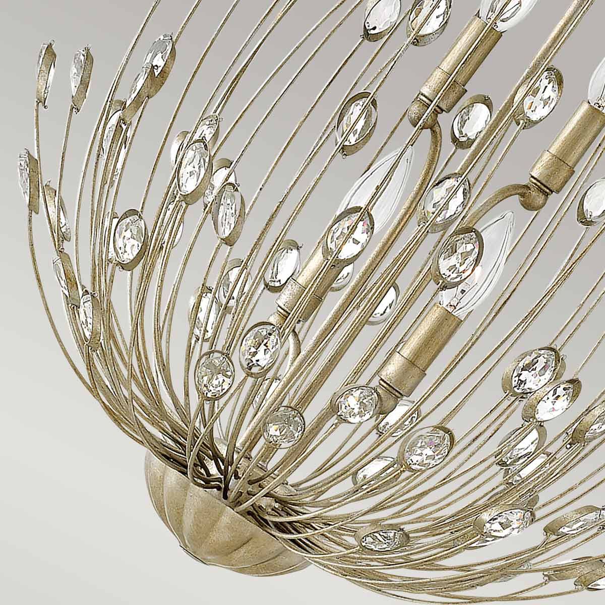 Tulah 4 Light Two Tier Chandelier Silver Leaf - HK-TULAH4