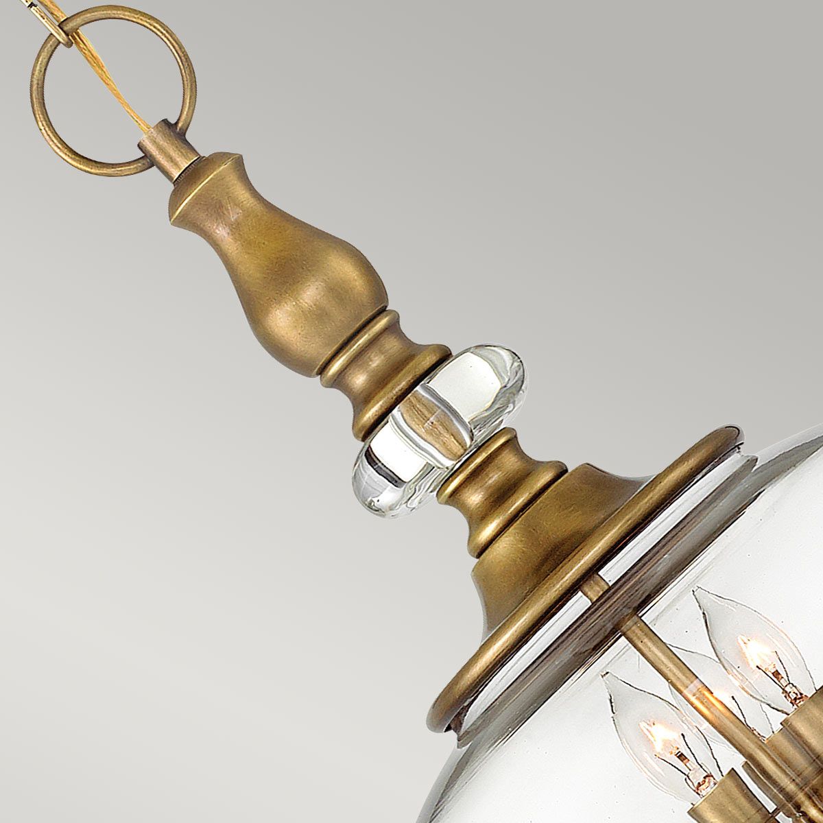 Wexley 3 Light Pendant Heritage Brass - HK-WEXLEY-3P-HB