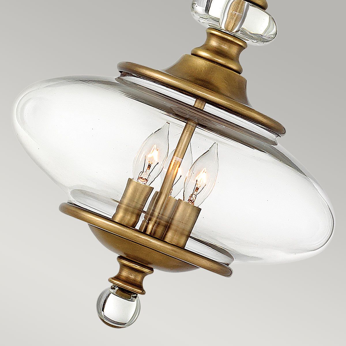 Wexley 3 Light Pendant Heritage Brass - HK-WEXLEY-3P-HB