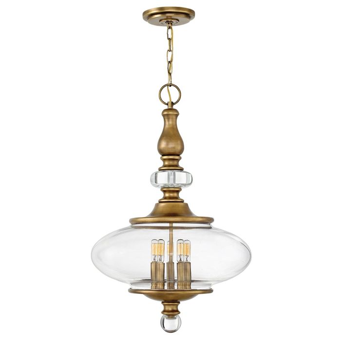 Wexley 5 Light Pendant Heritage Brass - HK-WEXLEY-5P-HB