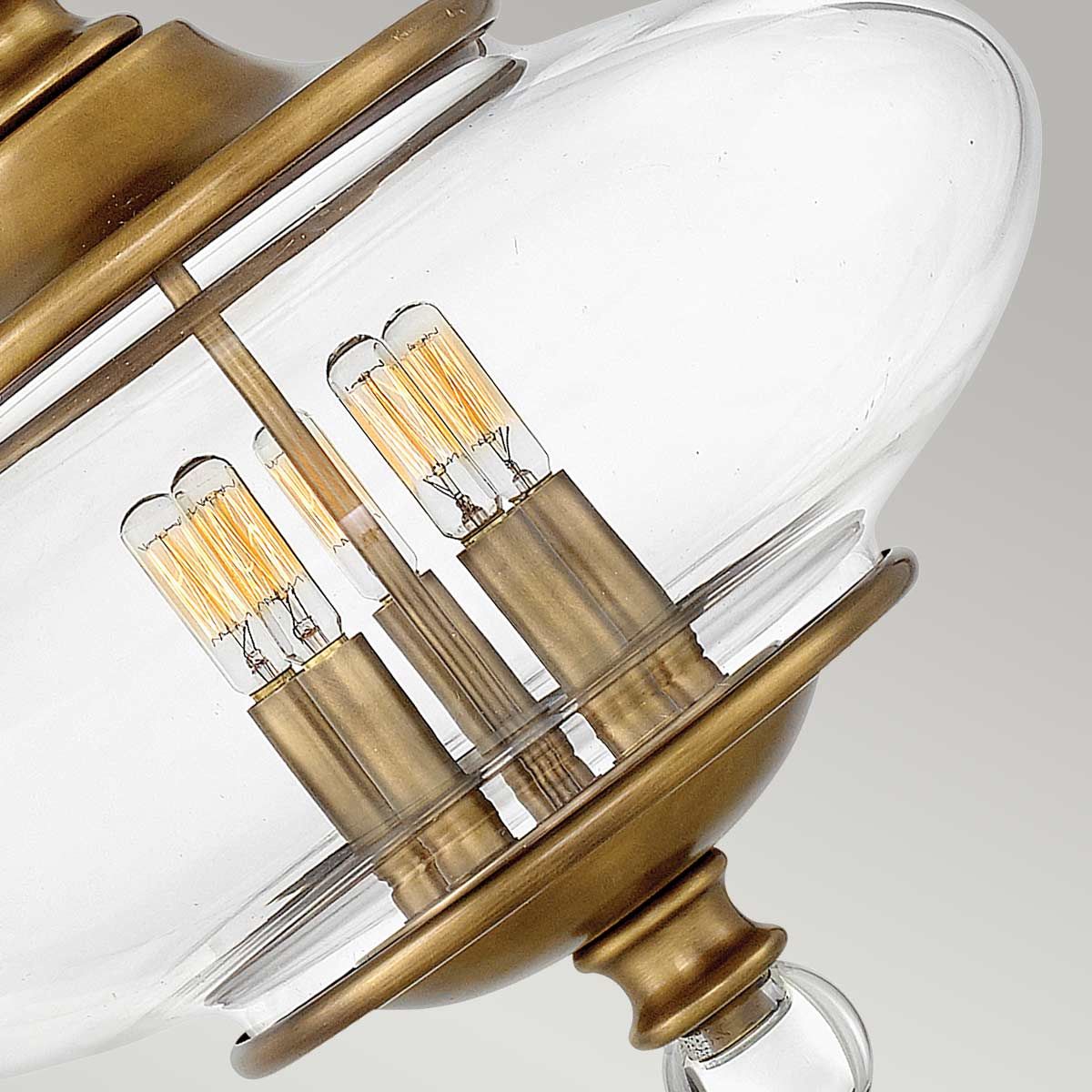 Wexley 5 Light Pendant Heritage Brass - HK-WEXLEY-5P-HB