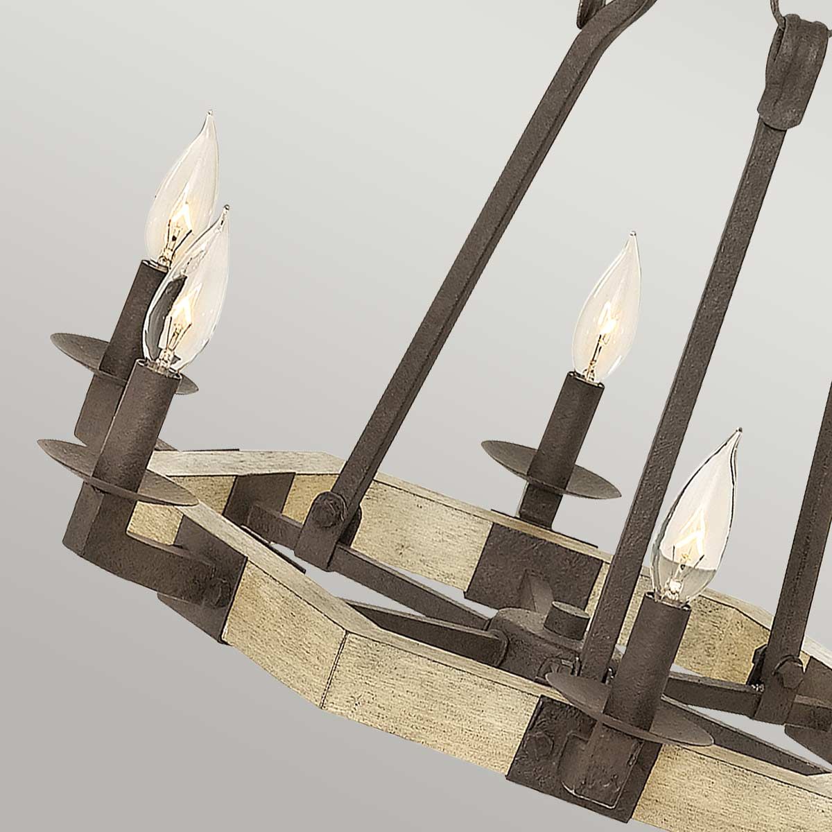 Wyatt 6 Light Chandelier Iron Rust - HK-WYATT6