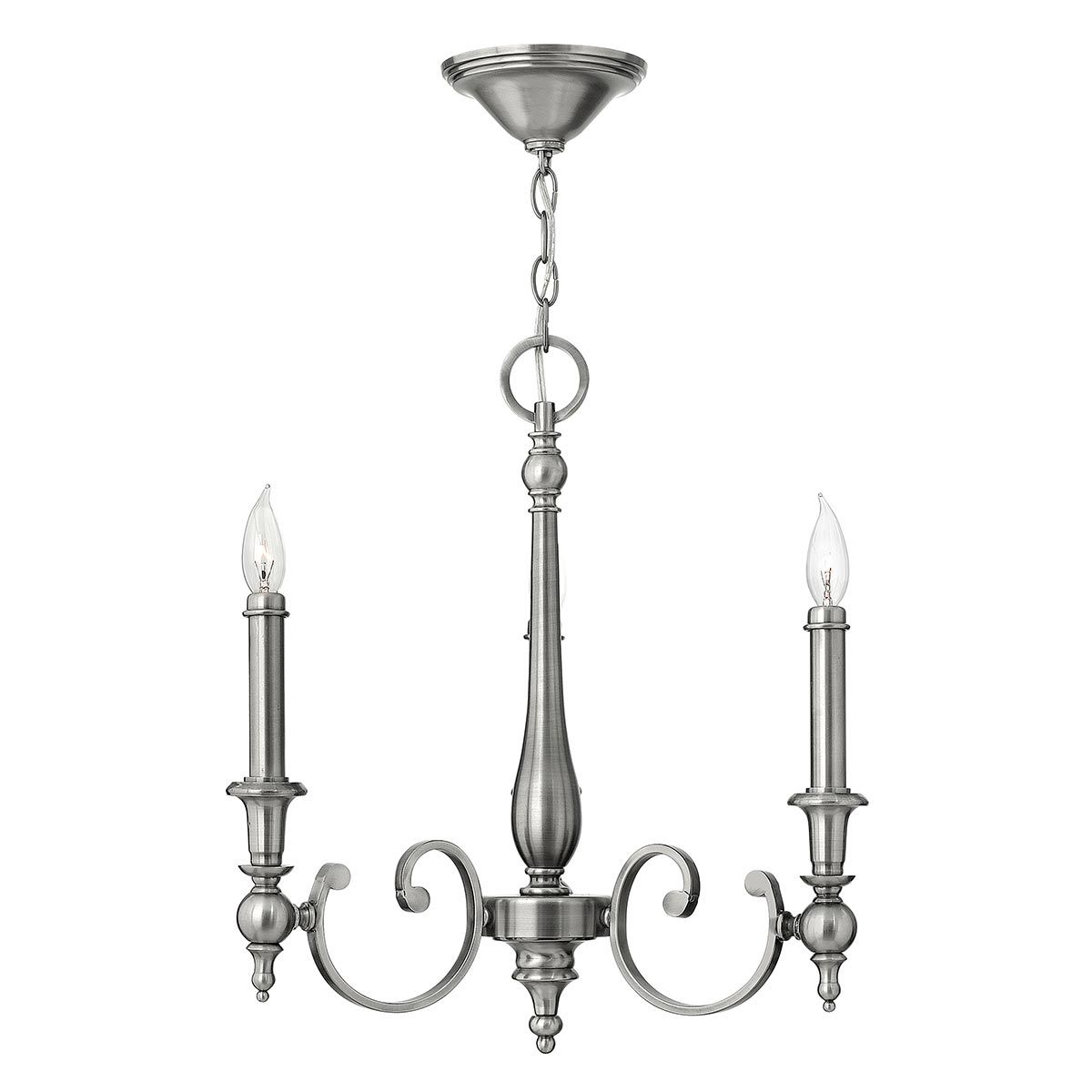 Yorktown 3 Light Chandelier Antique Nickel - HK-YORKTOWN3