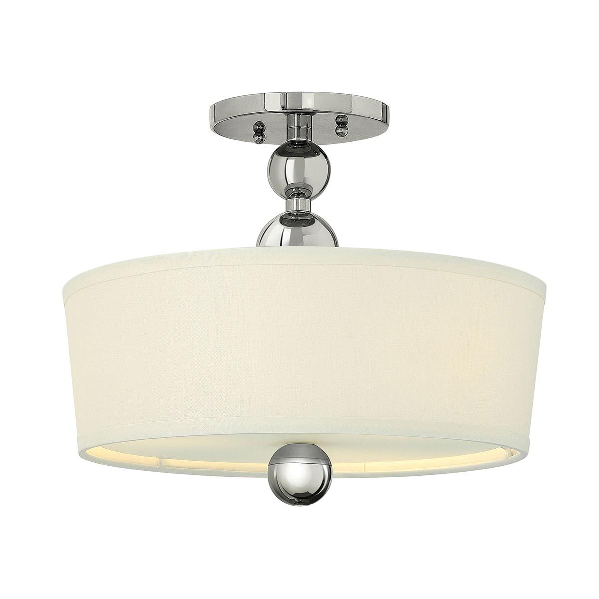 Zelda 3 Light Semi-Flush Mount Light Polished Nickel - HK-ZELDA-SF-PN