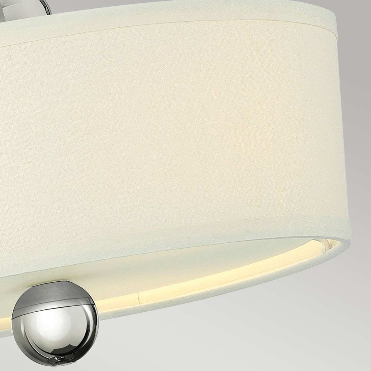 Zelda 3 Light Semi-Flush Mount Light Polished Nickel - HK-ZELDA-SF-PN