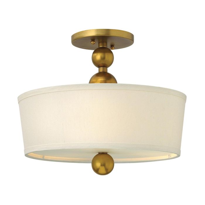 Zelda 3 Light Semi-Flush Mount Light Vintage Brass - HK-ZELDA-SF-VS