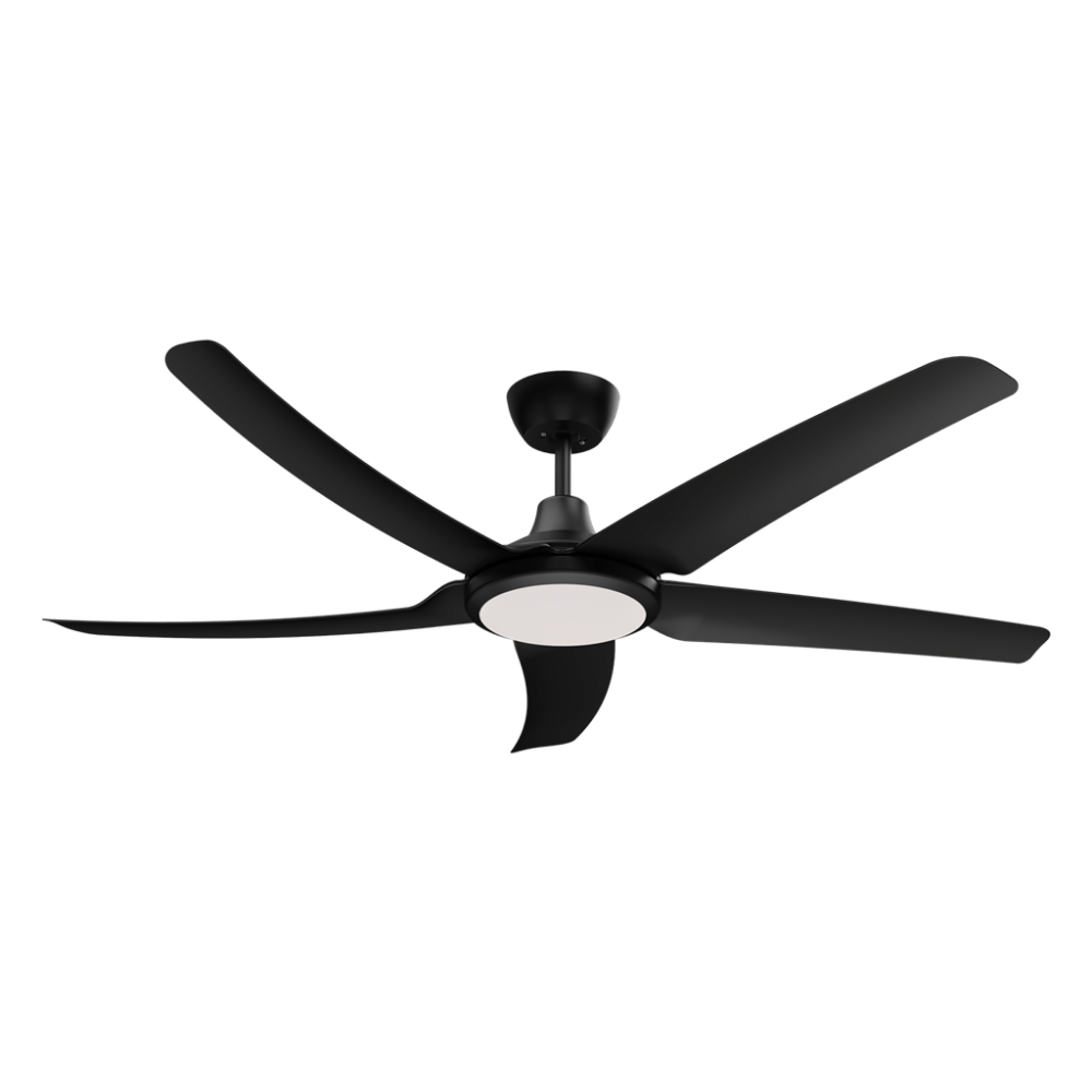 Buy DC Ceiling Fans With Light Australia Hover DC Ceiling Fan 52" Black LED Light White - 60070