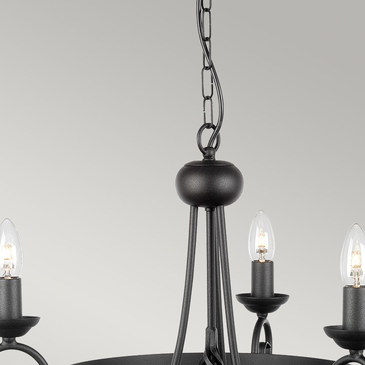 Harlech 3 Light Chandelier Black - HR3A-BLACK