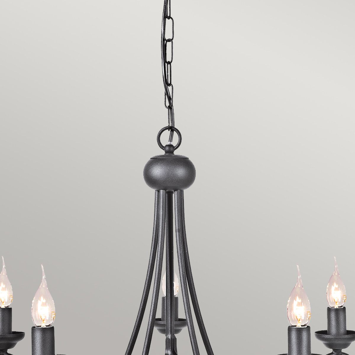 Harlech 5 Light Chandelier Black - HR5-BLACK