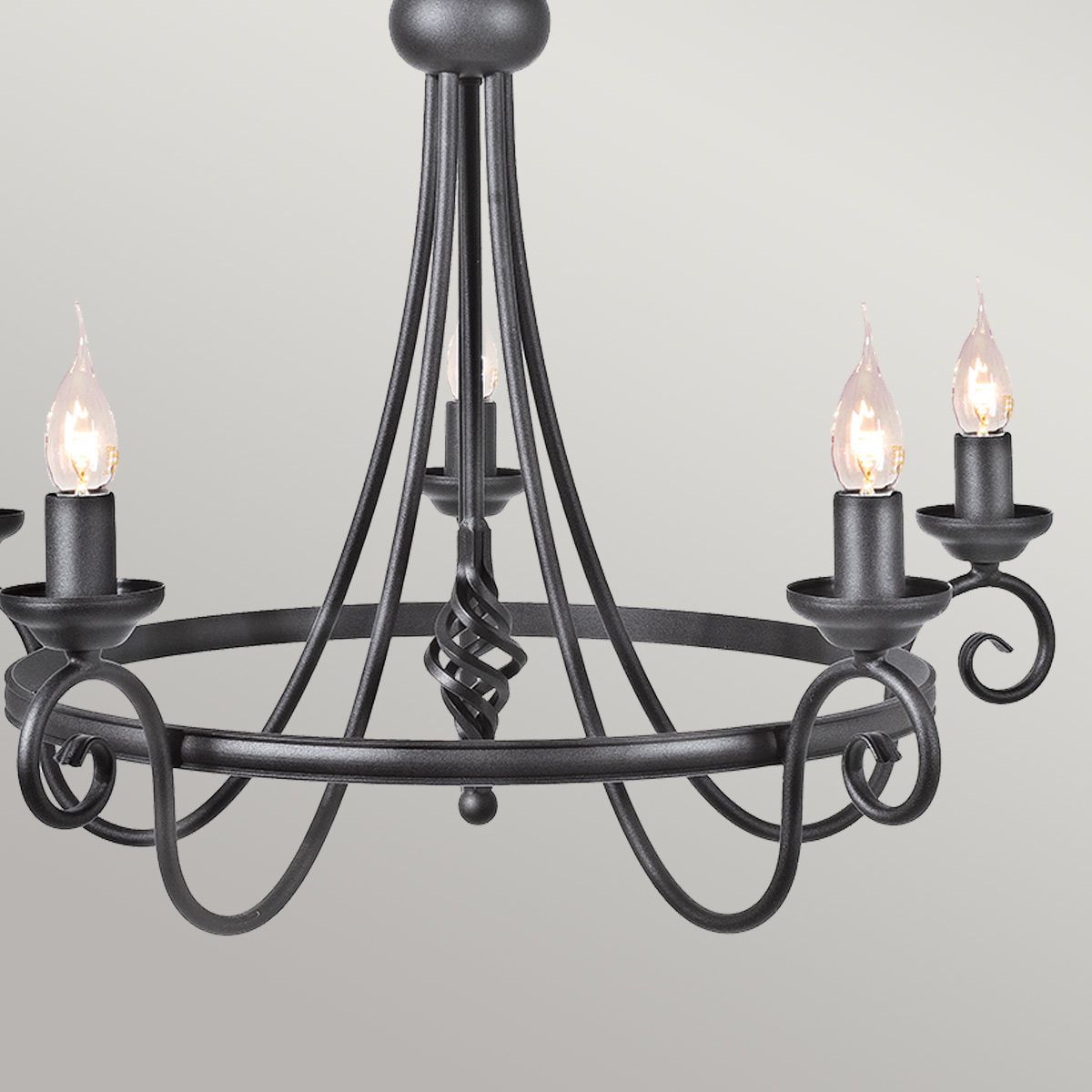 Harlech 5 Light Chandelier Black - HR5-BLACK