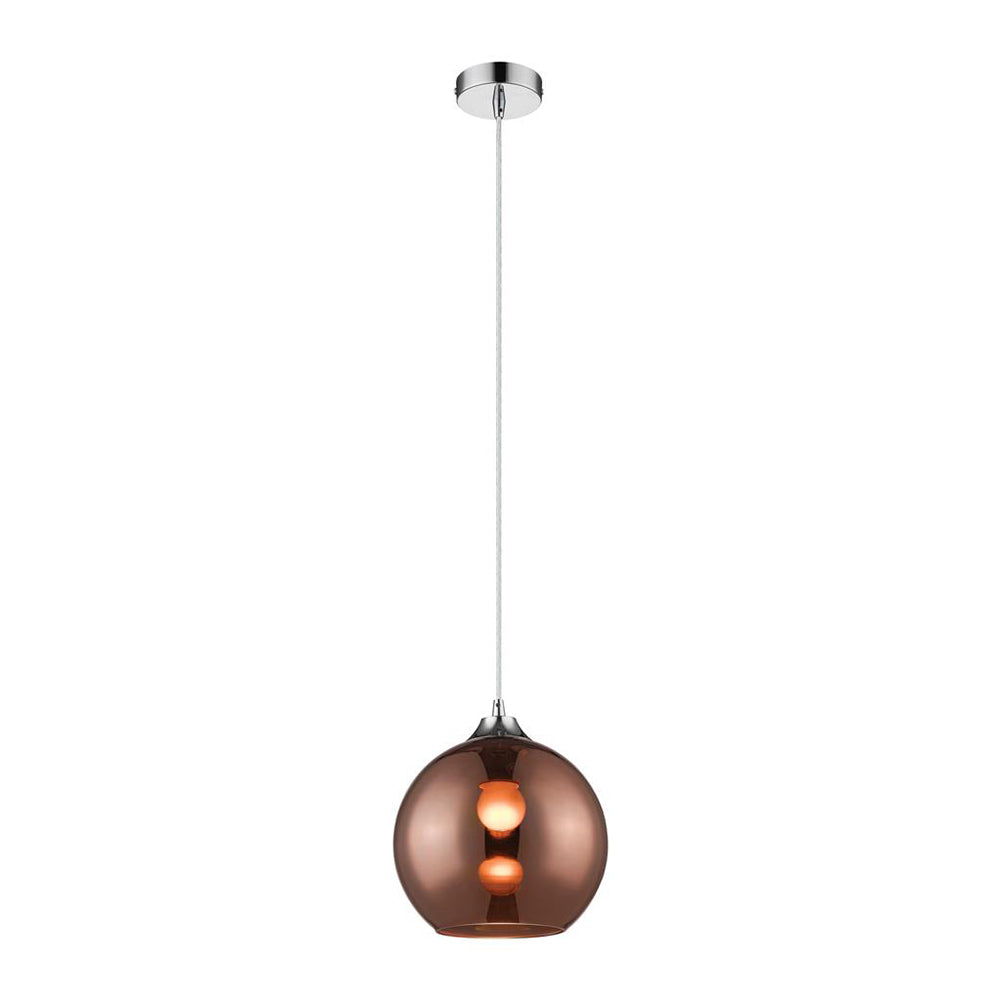 Buy Pendant Lights Australia Jazz Pendant Light W200mm Copper Glass - 31356