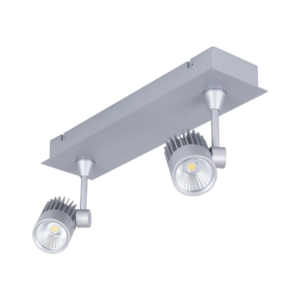 Jet LED Spot 2 Lights 20W Silver Aluminium 5000K - 20653