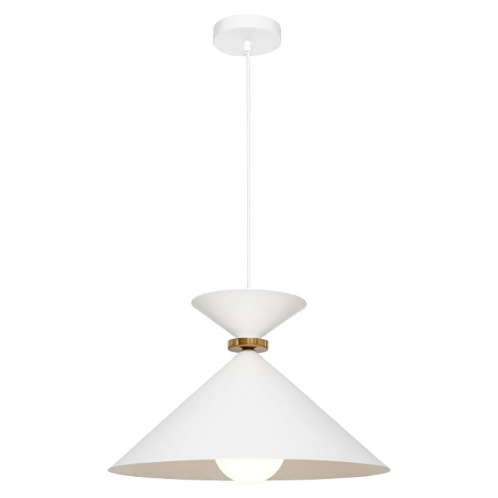 Julia Large Pendant Light White - JULI1PLWHT