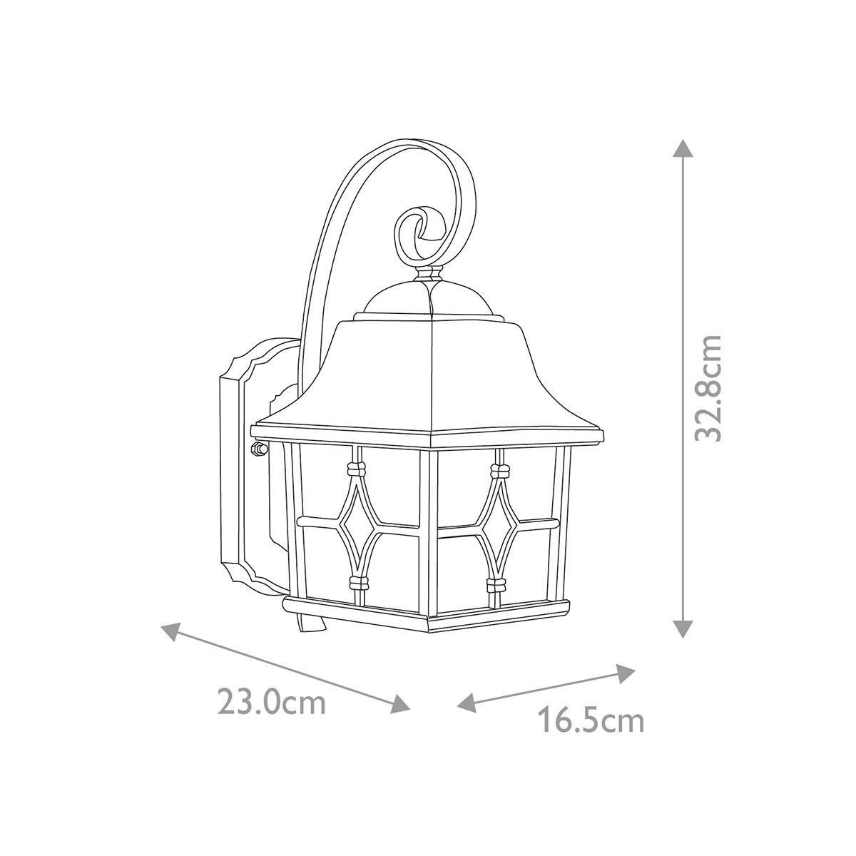 Kent Light Wall Lantern Black - KENT