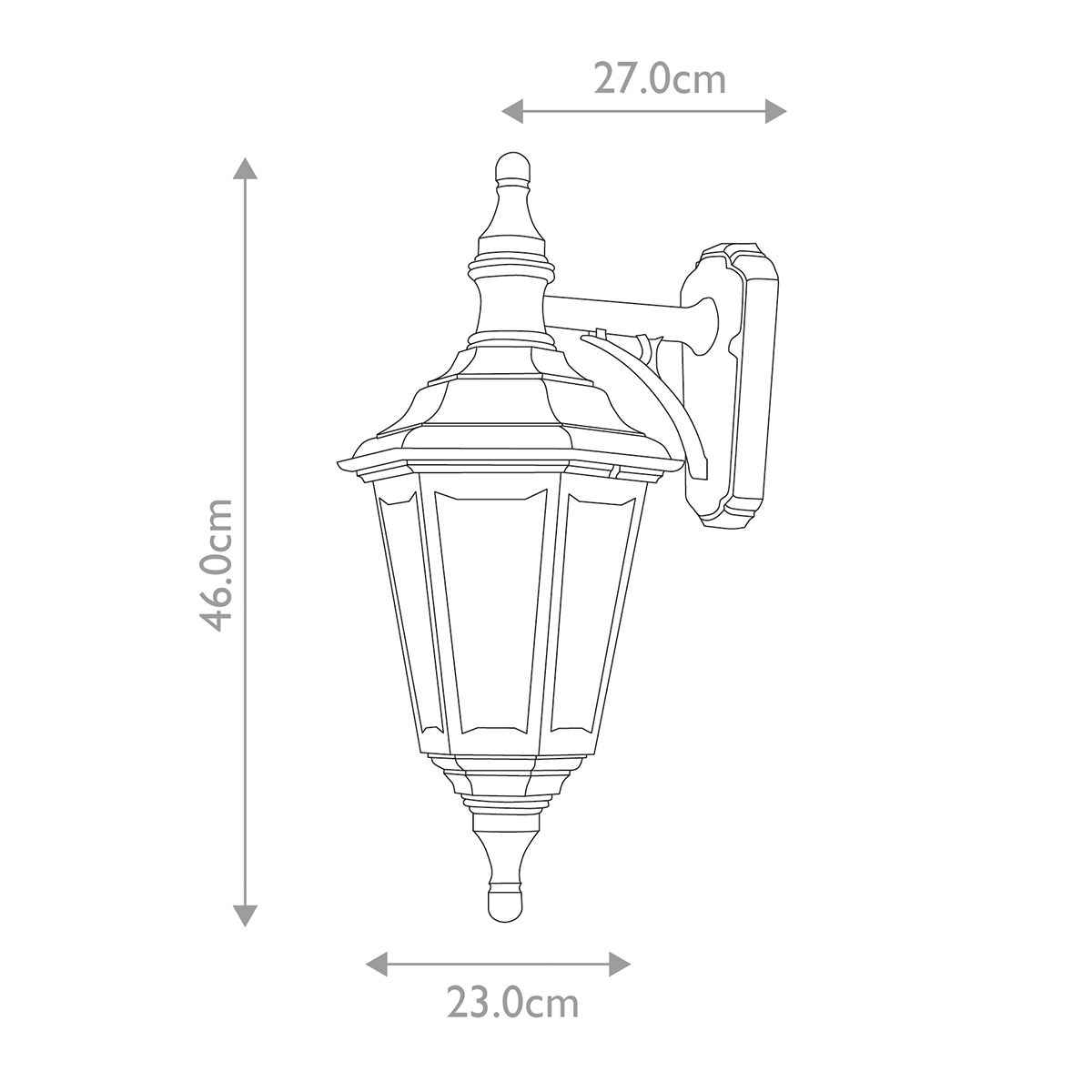 Kinsale Light Wall Lantern Black - KINSALE-WALL