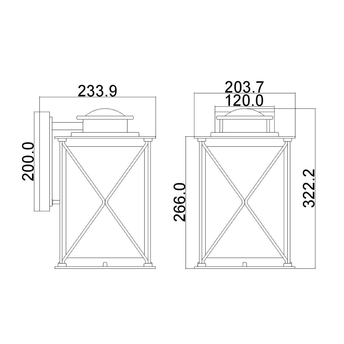 Argyle Medium Wall Light Weathered Zinc - KL-ARGYLE2-M